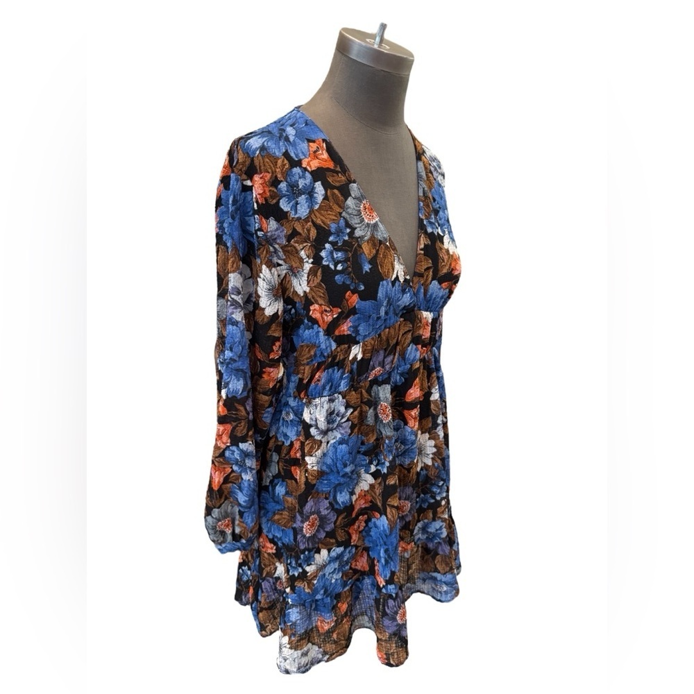 Zara Tropical Print Viscose Blend Dress Small - Picture 6 of 14